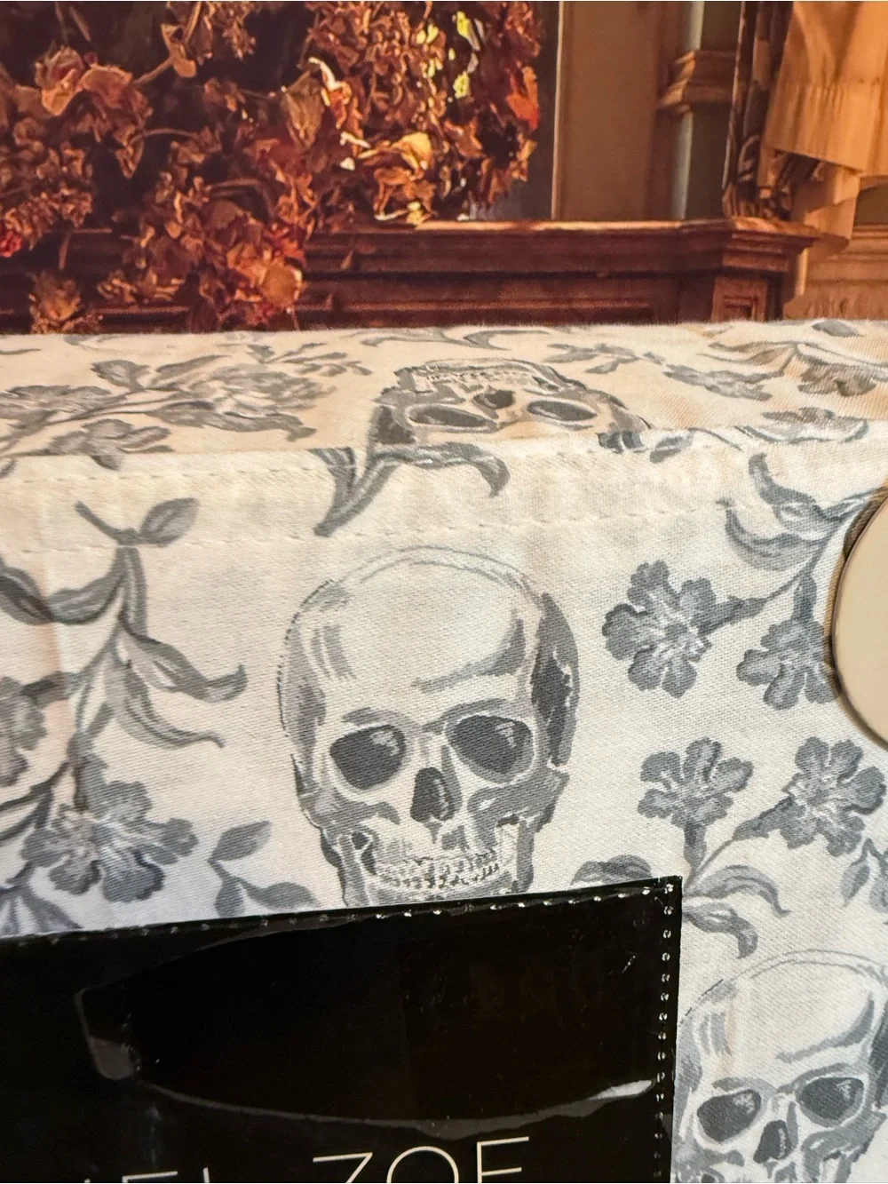 Rachel Zoe Queen Sheet Set NWT Cotton Summerween Halloween Skulls Floral 💀